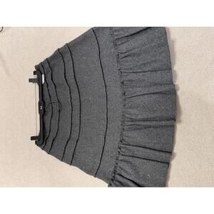Rebecca Taylor Gray Wool Blend Ruffle Hem Skirt Size 10